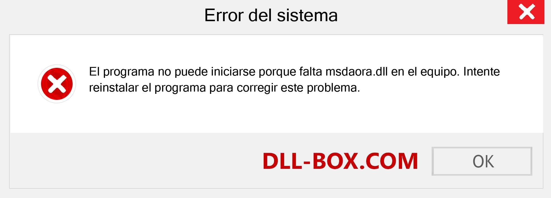 ¿Falta el archivo msdaora.dll ?. Descargar para Windows 7, 8, 10 - Corregir msdaora dll Missing Error en Windows, fotos, imágenes